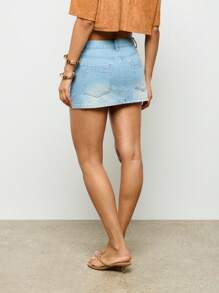 AiiRZ Mini-Denim Rock in ausgewaschener Optik