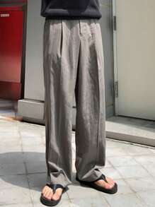 DAZY Men's Spring Solid Gray Suit Pants - Grey - View 3