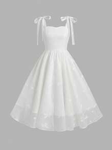 Selianne 女士夏季刺绣优雅度假连衣裙