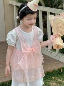 Bộ váy thời trang cho bé gái, mùa hè - Hồng - Xem 3