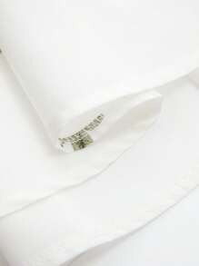 SHEIN Clasi Chemise femme à manches lanternes, col en V avec broderie de cerises et imprimés circulaires