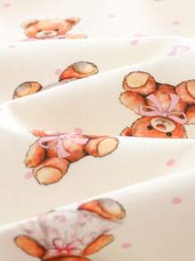 Cozy Pixies Baby Girl Ballerina Style Colorblock Ruffle Collar Long Sleeve Cardigan Blouse & Elastic Waist Pants 2pcs Set - Multicolor - View 5