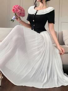 DAZY Women Two Pieces Outfits For Daily Wear - Black - View 1