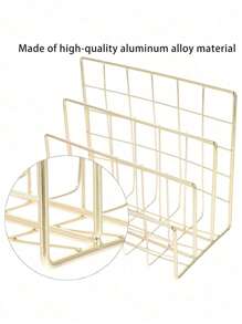 SHEIN Prateleira de armazenamento multicamadas para cartas e livros, decoração minimalista para a volta às aulas