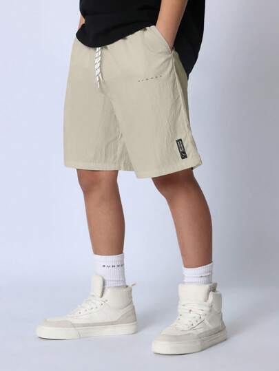 SUMWON Youth Athletic Shorts Casual Summer Beach Sports Jogging Running Drawstring Lightweight Performance Breathable Everyday Active Boys School Shorts