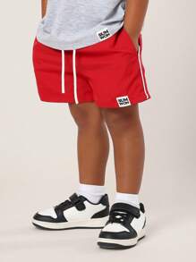 SUMWON طقم كامب الصيفي نيويورك للأطفال مكون من تي شيرت بأكمام قصيرة وشورت بخصر سحاب، ملابس رياضية كاجوال للشارع والعطلات على الشاطئ، طقم قطعتين للأولاد