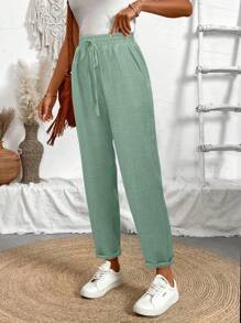 EMERY ROSE Women's Spring & Summer Textured Denim Blue Jeggings Fall Cloth For Women - Mint Green - View 4