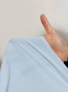 Slaydiva Plus Size Women's Casual, Resort & Elegant 2 Pieces Set: Loose Fit Crop Cami Maxi Top With Front Slit & Maxi Pants, Woven Textured Fabric - Blue - View 8