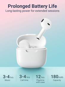 Teckwe Wireless Earbuds, Wireless 5.3 Earbuds Stereo Bass, Wireless Headphones In Ear Noise-Proof Mic, Wireless Earphones Waterproof Sports, Pink