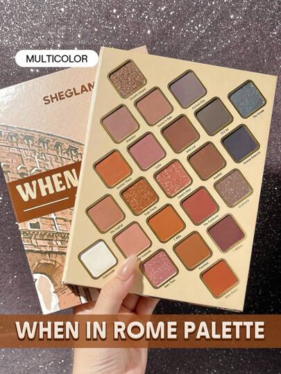 SHEGLAM Paleta De Sombras De Ojos When In Rome De 23 Colores Con Brillo Mate, Tono Neutro Rosa, Brillo Perlado, Sombras De Ojos De Larga DuracióN, PigmentacióN Alta, Sombras De Ojos Suaves Y Combinables, Oferta De , Sombras De Ojos Marrones Brillos Marca Belleza Maquillaje CosméTico Para Mujeres NiñAs Perfecto Para OtoñO Invierno Ideal Para Y2K Elegante Moda Adecuado Para CumpleañOs Navidad Presente Fiesta Listo Mejor Color