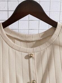 SHEIN Clasi Women Two Pieces Outfits For Daily Wear - Apricot - View 5