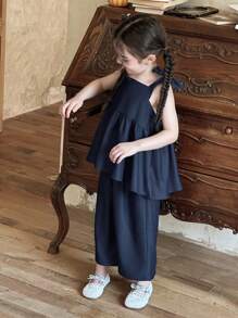 Bộ đồ denim cho bé gái, thích hợp cho mùa thu. - Rửa tối - Xem 4