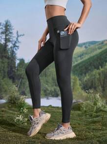 In My Nature Women's Outdoor Hiking, Camping, Yoga, Pilates Stretchy & Breathable Skinny Pants With Pockets, Women's Outdoor  Leggings - Dark Grey - View 7