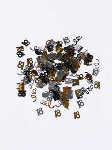 1 bolsa/2 bolsas de Confeti de números en negro y dorado para decoración de fiesta de cumpleaños feliz 18/30/40/50/60, decoración de escritorio, confeti de papel multicolor, Navidad (1 bolsa/15g, 2 bolsas/30g)