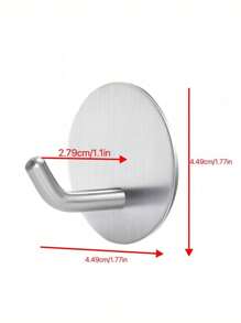 4-Pcs Hook For Kitchen, Bathroom, Clothes And Hats, Right Angle Wall Hanging, Round Bottom, Nail Free Hook