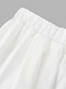 Tween Girl Casual Versatile Fashion Bubble Skirt With Built-In Shorts, Princess Style