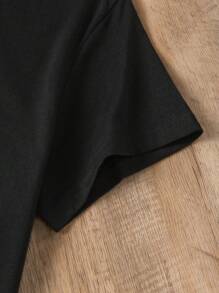 INAWLY 女士纯色圆领短袖T恤，夏季时尚 - 彩色 - 查看 4