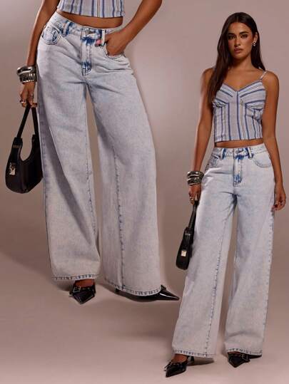 SHEIN Forever 21 春夏女士浪漫/舞会/正式/生日/90 年代/商务休闲/优雅/西部装/外出/时尚/休闲/Y2K 服装/俱乐部/办公室/鸡尾酒会/复古/紧身/狂欢服装/搞笑/优雅/老钱/街头服饰/度假/乡村音乐会/工作/端庄/春假/单身女郎服装/音乐会/坏人/基本款/毕业/蓝色水洗/低腰/宽松/直筒/阔腿/牛仔装/牛仔裤