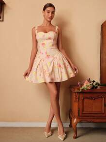 SHEIN Unity Women's Elegant Mini Cami Dress, Suitable For Birthday Party, Banquet - Multicolor - View 7