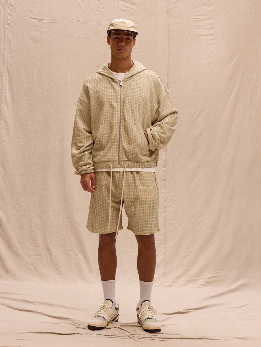 Musero Oversized Check Print Jogger Shorts Tracksuit Bottom Only Spring Summer Streetstyle Easter Vacation - Multicolor - View 1
