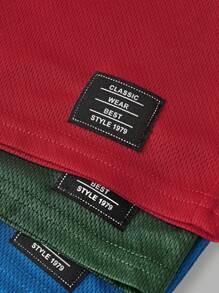 SHEIN Leap Crew 6pcs/Set Tween Boys' Casual Sports Striped Short Sleeve T-Shirt And Shorts Set, Suitable For Commuting, School, Daily Casual Wear, Sports, Spring/Summer