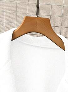 SHEIN Clasi Áo blazer dài tay hai hàng khuy màu trơn trơn dành cho nữ cỡ lớn, thích hợp cho lễ tốt nghiệp, tựu trường, giáo viên, mùa thu. - trắng - Xem 6