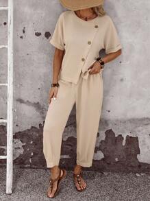 Faunlyn Summer Outfits For Women Vacation Outfits Women Vacation Vacation Outfits Woman Country Concert Outfit Vacation Two Pieces Set Rave Outfits Festival Concert Outfit Women Two Pieces Summer Set Women Clothing Summer 1960s Outfit European Summer Women Two Pieces Outfits - Khaki - View 7