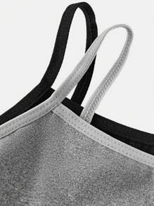 Tween Girls' Simple Comfy Ruched Cami & Racerback Bralette 2pcs Set - Multicolor - View 6