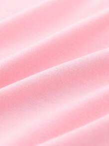 SHEIN Young Girl Shiny Sequin Heart & Letter Graphic Print Short Sleeve T-Shirt, Mommy And Me Matching (2 Pieces Sold Separately) - Pink - View 6