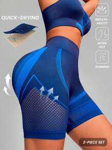 Innovista Conjunto de entrenamiento sin costuras, ropa deportiva de alto soporte, secado rápido, ropa informal diaria de yoga, pilates, entrenamiento HIIT, de oficina al gimnasio, mallas, ropa deportiva de verano, estructura abotonada, sujetador, camiseta, top corto, pantalones con protección UV, cómoda, funcional, con malla, transpirable, control de abdomen, compresión, que estiliza la figura, para cardio, carrera, ejercicio al aire libre, saludable, en redes sociales, lista para usar, de dos piezas, equipo de rendimiento atlético, influencer de moda, versátil, uso diario, durable, de vuelta al colegio, colección de fitness de Eid, destacada, alternativa de calidad a '