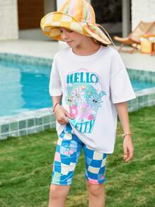 Tween Girls Summer Setsholiday,Summer,Travel,Getaway - White - View 4