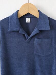 Loomiva Chemise polo à manches courtes décontractée pour jeunes garçons, printemps/été