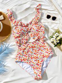 SHEIN Teen Girls One-Pieces Summerholiday,Summer,Travel,Getaway - Multicolor - View 8