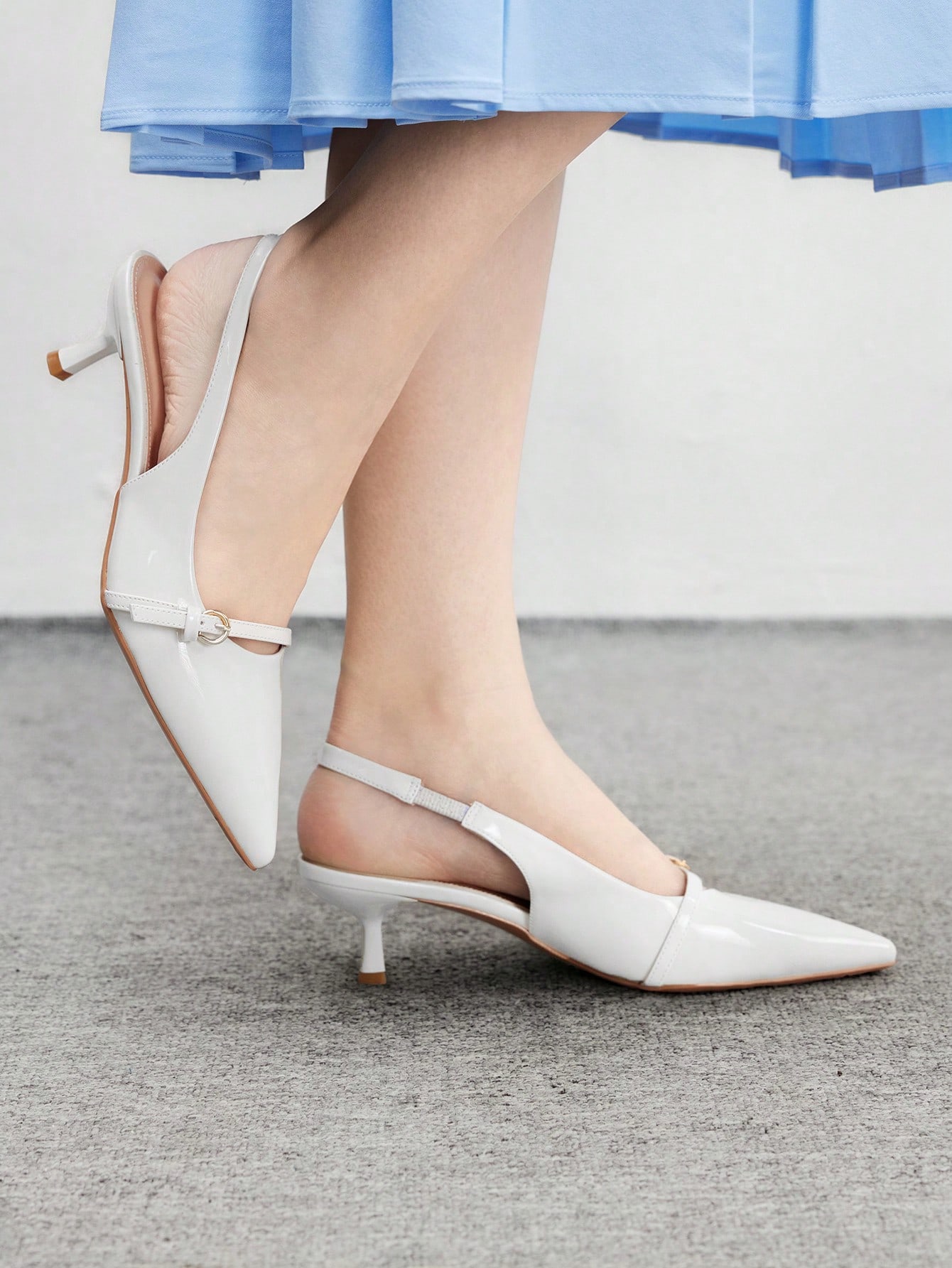 CUCCOO BIZCHIC Women's Fashion Burgundy Pointed Toe Kitten Heels, Comfortable For Commute, Date, Party And Vacation