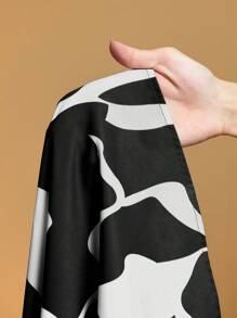 Slaydiva Plus Size Loose Casual Pants, Suitable For Summer,Summer Pants - Black and White - View 4