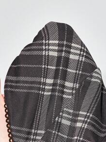 ROMWE J-Fashion Y2K Korean Cute Plaid Pattern Ootd Mesh Dress