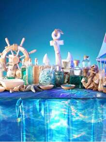 3 Pcs Iridescent Ocean Waves Tablecloths, 54 X 108 Inch Disposable Plastic Ocean Blue Table Cloth Rectangle Table Covers For Under The Sea Beach Surf Ocean Pool Party Birthday Party Decorations, Valentine Day