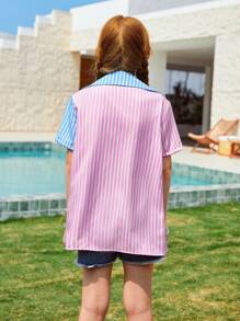 Tween Girls Summer Blousesholiday,Summer,Travel,Getaway - Multicolor - View 2