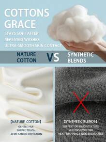 SHEIN EZwear 女士纯色圆领短袖T恤，夏季时尚 - 粉色 - 查看 9