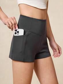 OutZeal Pantaloncini sportivi da donna modello morbido, con tasche, vita alta, per yoga e attività all'aperto