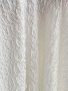 Soleia 海滩度假休闲浪漫针织纹理海星金属吊带连衣裙 - 白色 - 查看 7