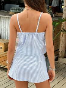 Jouncy 女士日常两件套服装 - 藍白色 - 查看 2