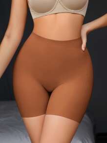 4pcs Set Women Solid Color Seamless High Waist Casual Briefs - Multicolor - View 7