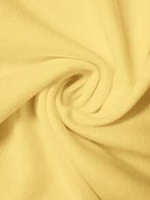 SHEIN LUNE Butter Yellow Lightweight Red Heart Pattern Cardigan For Women, Romantic Spring/Valentine's Day - Yellow - View 6