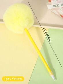 1 件/4 件，塑料毛球笔卡通可爱学生手账笔少女心学校婚礼礼物笔，适合，返校，学校用品，卡哇伊文具，学校颜色，文具，书写笔返校 - 彩色 - 查看 4