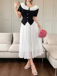 DAZY Women Two Pieces Outfits For Daily Wear - Black - View 9