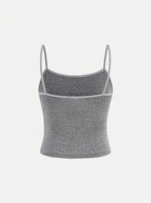 Tween Girls' Simple Comfy Ruched Cami & Racerback Bralette 2pcs Set - Multicolor - View 8