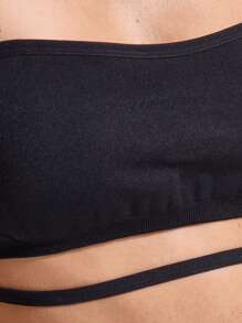 Musera Sport Women Sports Bras Workout High Support Gym Summer Strapless Yoga Gym Fitness - Black - View 6