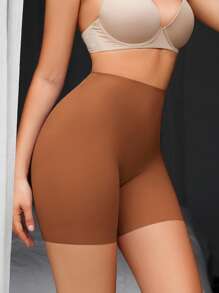 4pcs Set Women Solid Color Seamless High Waist Casual Briefs - Multicolor - View 6