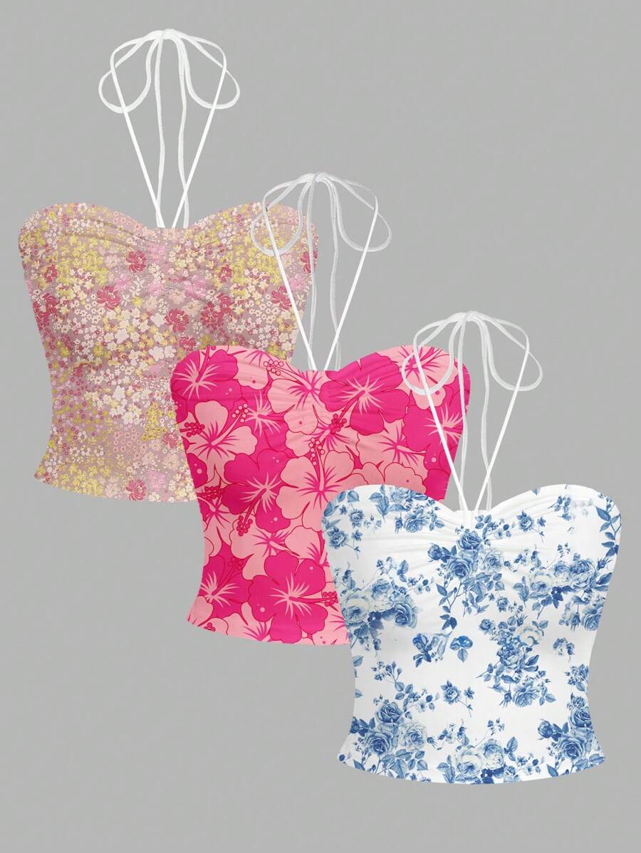 SHEIN EZwear 休闲简约修身女式背心，适合夏季 - 黑色 - 查看 1